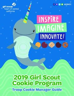 2019 Girl Scout Cookie Program - Troop Cookie Manager Guide - #GSHCC - Girl Scouts Heart of Central California