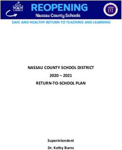 NASSAU COUNTY SCHOOL DISTRICT RETURN-TO-SCHOOL PLAN 2020 - 2021 SAFE AND HEALTHY RETURN TO TEACHING AND LEARNING - Superintendent Dr. Kathy Burns