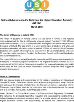 Written Submission to the Reform of the Higher Education Authority Act 1971 March 2021
