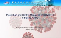 Prevention and Control Measures of COVID-19 in Beijing, China - Beijing Center for Disease Prevention and Control April 21, 2020 - UCLG