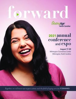 Conference 2021 annual - August 17-20 - LeadingAge North Carolina