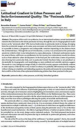 Latitudinal Gradient in Urban Pressure and Socio-Environmental Quality: The "Peninsula Effect" in Italy - MDPI