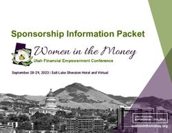Sponsorship Information Packet - September 28-29, 2023 | Salt Lake Sheraton Hotel and Virtual womeninthemoney.org - Utah Office of State Treasurer