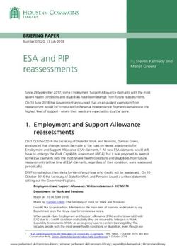 Employment and Support Allowance reassessments - Parliament.uk
