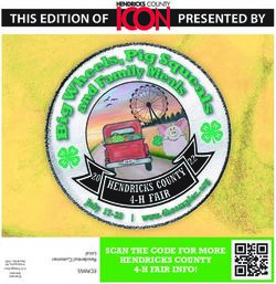 THIS EDITION OF PRESENTED BY - Hendricks County ICON
