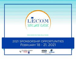 FEBRUARY 18 - 21, 2021 - 2021 SPONSORSHIP OPPORTUNITIES THE PATH TO THE PGA TOUR
