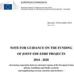 NOTE FOR GUIDANCE ON THE FUNDING OF JOINT EDF-EDRF PROJECTS