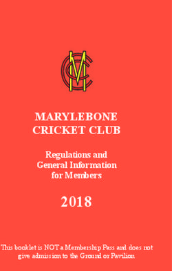 2018 for Members MARYLEBONE CRICKET CLUB - Lord's