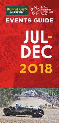 JUL- DEC 2O18 - EVENTS GUIDE - Tourism Leaflets Online