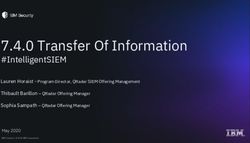 7.4.0 Transfer Of Information - #IntelligentSIEM Thibault Barillon - QRadar Offering Manager - IBM