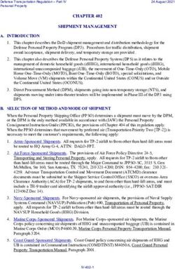SHIPMENT MANAGEMENT - USTransCom