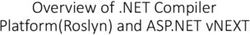 Overview of .NET Compiler Platform(Roslyn) and ASP.NET vNEXT