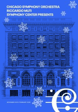 NOVEMBER 2019-FEBRUARY 2020 - Chicago Symphony Orchestra