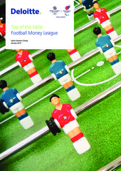 Top of the table Football Money League - Deloitte