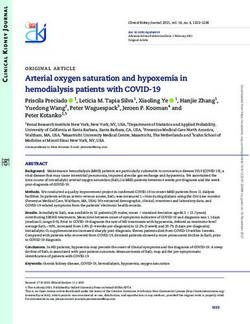 Arterial oxygen saturation and hypoxemia in hemodialysis patients with COVID-19 - Oxford Academic Journals