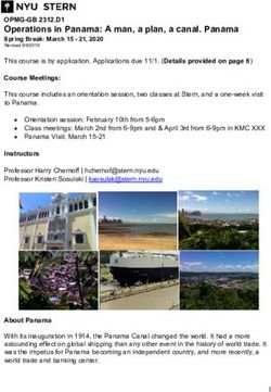 Operations in Panama: A man, a plan, a canal. Panama - NYU