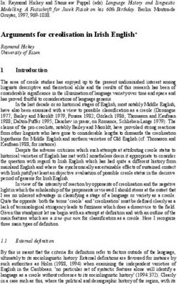 Arguments for creolisation in Irish English