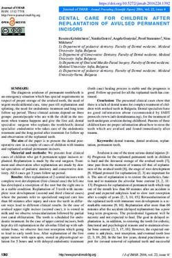 DENTAL CARE FOR CHILDREN AFTER REPLANTATION OF AVULSED PERMANENT INCISORS