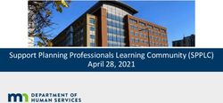 Support Planning Professionals Learning Community (SPPLC) April 28, 2021