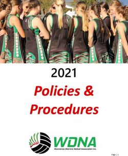 Policies & Procedures 2021 - Wanneroo Districts Netball Association