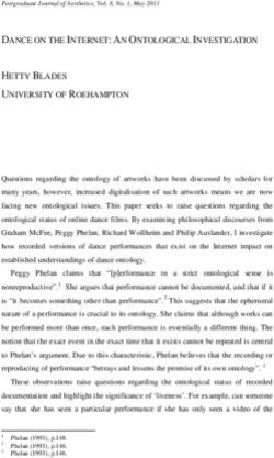 DANCE ON THE INTERNET: AN ONTOLOGICAL INVESTIGATION HETTY BLADES UNIVERSITY OF ROEHAMPTON