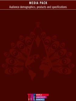 MEDIA PACK Audience demographics, products and specifi cations - Times Higher Education (THE)