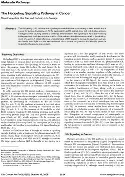 The Hedgehog Signaling Pathway in Cancer