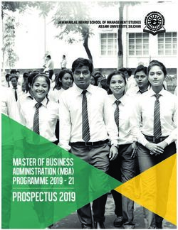 PROSPECTUS 2019 MASTER OF BUSINESS ADMINISTRATION (MBA) PROGRAMME 2019 21 - JAWAHARLAL NEHRU SCHOOL OF MANAGEMENT STUDIES ASSAM UNIVERSITY, SILCHAR