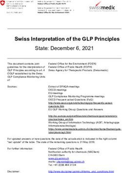 Swiss Interpretation of the GLP Principles