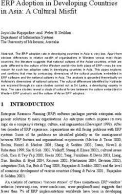 ERP Adoption in Developing Countries in Asia: A Cultural Misfit