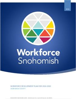WORKFORCE DEVELOPMENT PLAN FOR 2016-2020 - SNOHOMISH COUNTY 2016