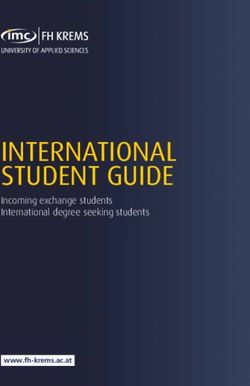INTERNATIONAL STUDENT GUIDE - Incoming exchange students International degree seeking students - IMC Fachhochschule Krems