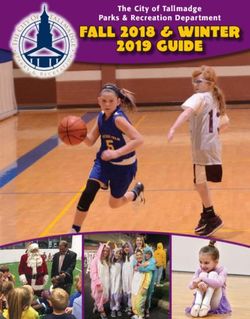 FALL 2018 & WINTER 2019 Guide - The City of Tallmadge Parks & Recreation Department