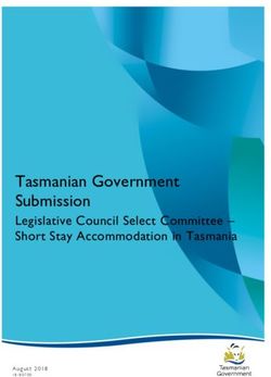 Tasmanian Government Submission - Legislative Council Select Committee - Short Stay Accommodation in Tasmania - Parliament of Tasmania