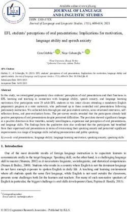 EFL students' perceptions of oral presentations: Implications for motivation, language ability and speech anxiety
