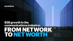 FROM NETWORK TO NET WORTH - B2B growth in the - Accenture