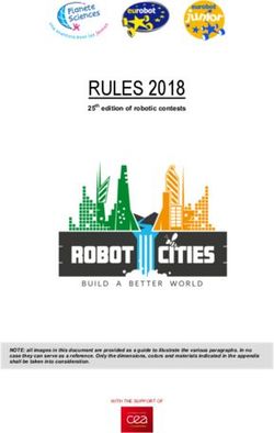 RULES 2018 25th edition of robotic contests - Coupe de France de Robotique