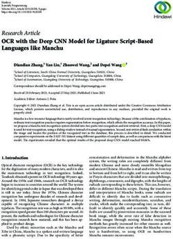 OCR with the Deep CNN Model for Ligature Script-Based Languages like Manchu - Hindawi.com