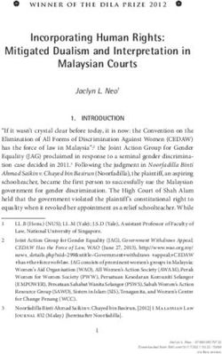 Incorporating Human Rights: Mitigated Dualism and Interpretation in Malaysian Courts - Brill