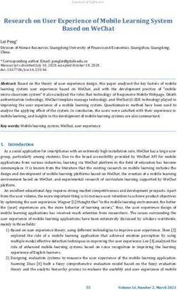 RESEARCH ON USER EXPERIENCE OF MOBILE LEARNING SYSTEM BASED ON WECHAT