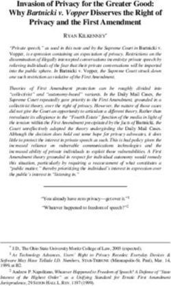 Invasion of Privacy for the Greater Good: Why Bartnicki v. Vopper Disserves the Right of Privacy and the First Amendment