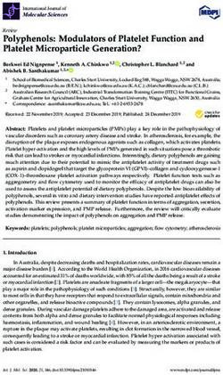 Polyphenols: Modulators of Platelet Function and Platelet Microparticle Generation? - MDPI