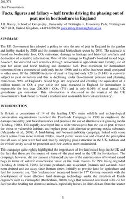 Facts, figures and fallacy - half truths driving the phasing out of peat use in horticulture in England
