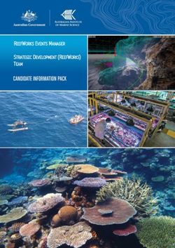 REEFWORKS EVENTS MANAGER STRATEGIC DEVELOPMENT (REEFWORKS) TEAM