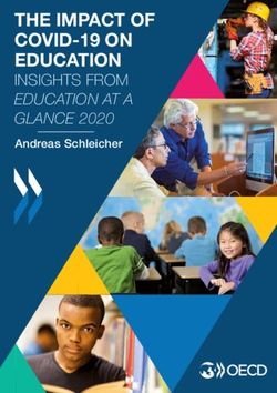 THE IMPACT OF COVID-19 ON EDUCATION - INSIGHTS FROM EDUCATION AT A GLANCE 2020 Andreas Schleicher - OECD