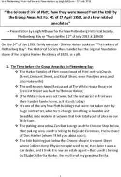 The Coloured folk of Plett, how they were moved from the CBD by the Group Areas Act No. 41 of 27 April 1950, and a few related anecdotes