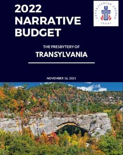 NARRATIVE BUDGET 2022 - TRANSYLVANIA THE PRESBYTERY OF - A Network of Sites From Worship Times