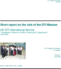 Short report on the visit of the DTI Mission