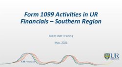 Form 1099 Activities in UR Financials - Southern Region - Super User Training May, 2021