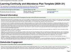 Learning Continuity and Attendance Plan Template (2020-21)